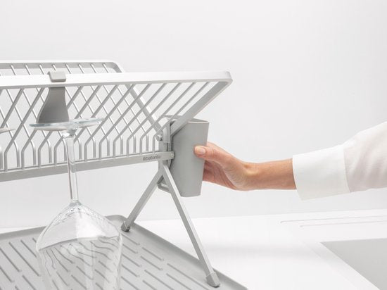 Brabantia SinkSide Egouttoir - Pliable - avec porte-couverts - Gris moyen
