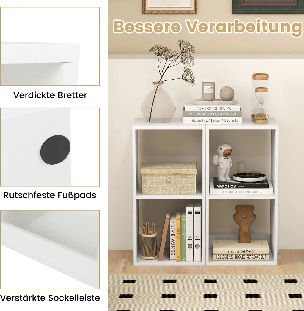 Coast Bookcase White - Meuble cubique à 2 tiroirs - 35 x 33 x 69,5 cm