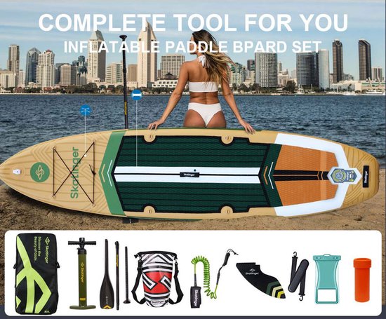 Planche de SUP gonflable Skatinger Peninsula Trojan Horse pour le touring – Kit complet