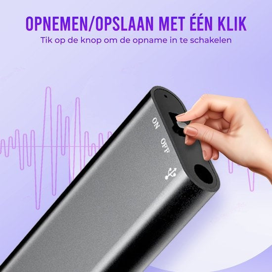 Garpex® Dispositif d'écoute USB - Enregistrement d'écoute - Enregistreur d'espionnage - Dictaphone - Voix - Grande capacité de stockage - 16GB
