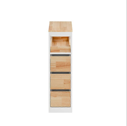 SoBuy Meuble de salle de bain étroit - Meuble de rangement étroit avec 3 tiroirs - gain de place - 65x23x82 cm