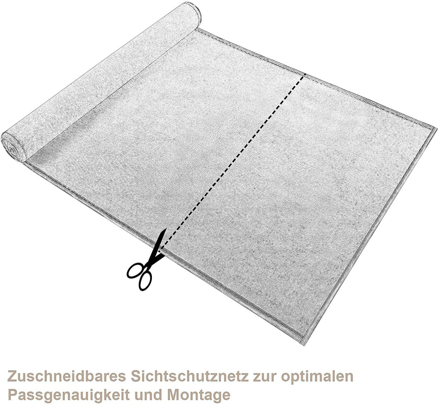 Brise-vue de jardin WOLTU en PEHD 180 g/m² anthracite - 1,8 x 15 m