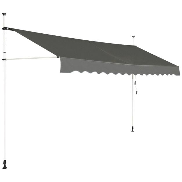 Coast Parasol - Extensible - Imperméable - 395cm de large - Gris