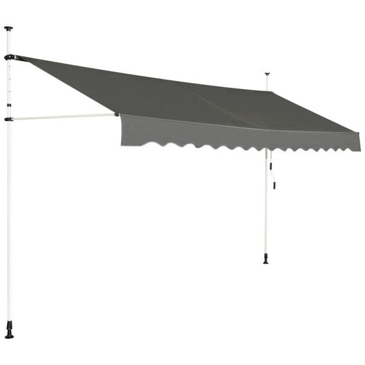Coast Parasol - Extensible - Imperméable - 395cm de large - Gris