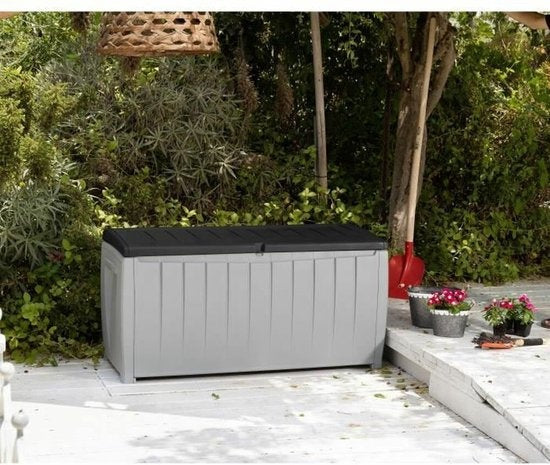 Keter Novel Boîte de rangement - 340L - 124x55x62.5cm - Gris