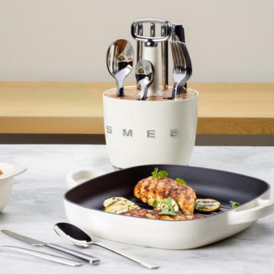 Smeg - Porte-couverts - Crème - Pour 6 personnes