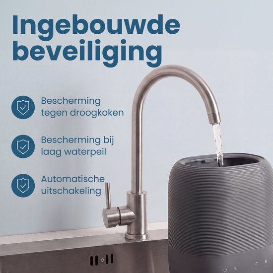 Humidificateur Auronic - 5 L - Convient pour la chambre à coucher, la chambre de bébé, le bureau, le salon et bien plus encore - Humidificateur - Sans BPA - Anthracite