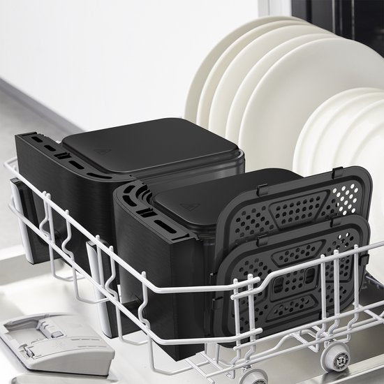 Tefal Easy Fry Dual XXL EY9428 - Friteuse à air chaud double XXL - 11 L - Bacs de 6,5 L et 4,5 L - 7 programmes - Pour 8 à 10 personnes
