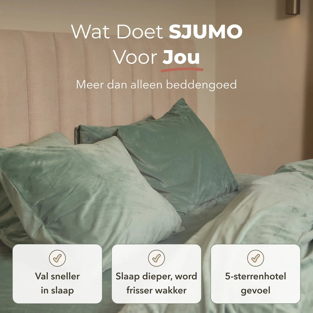 Sjumo housse de couette Silky Smooth - 200 x 220 cm - Forest Green - 2 taies d'oreiller