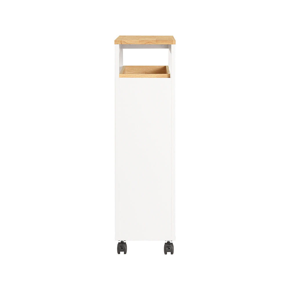 SoBuy BZR54-WN - Etagère de salle de bain avec 3 tiroirs - Plateau amovible - 23 x 82 x 65 cm - Blanc/Bois
