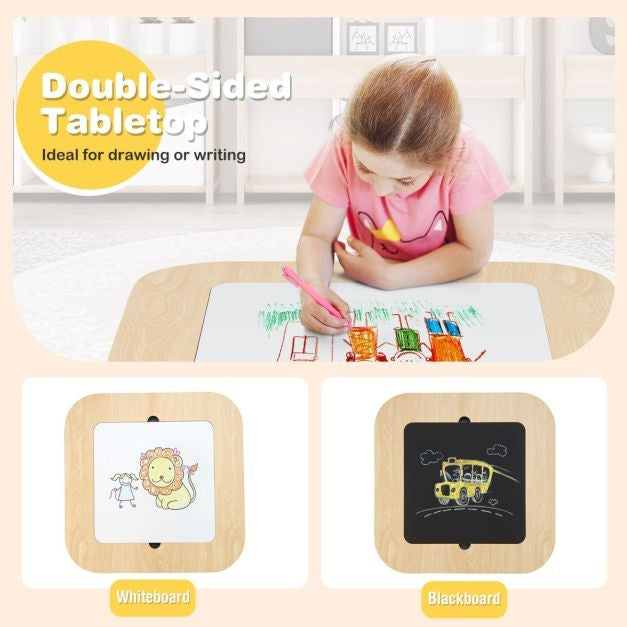 Table enfant Coast avec 2 chaises 3 groupes de chaises enfant TLG en bois avec plateau double face