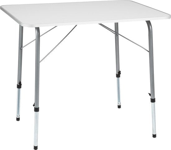 Table de camping, Tectake®, pliante, dimensions 80 x 60 x 68 cm, blanc