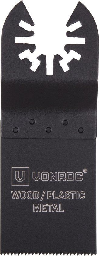 VONROC Jeu d'accessoires pour outils oscillants - 4 pièces ; bois, métal, cloisons sèches et plastique