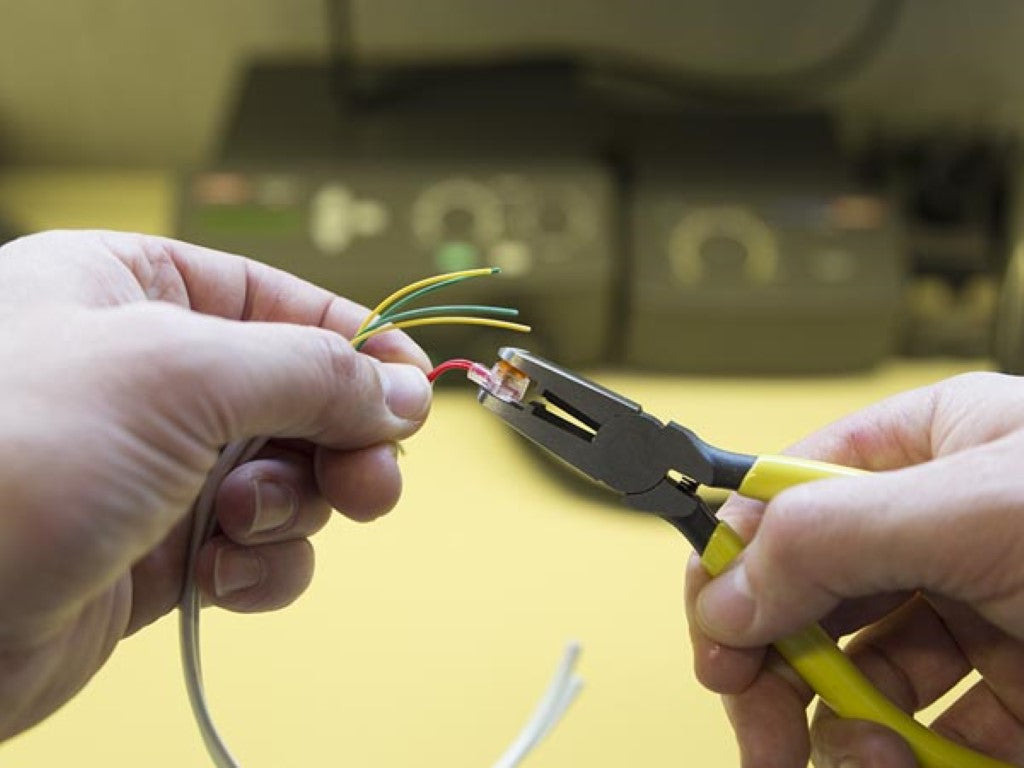Pince à sertir Toolland pour connecteurs UR/UY/UG - Jaune