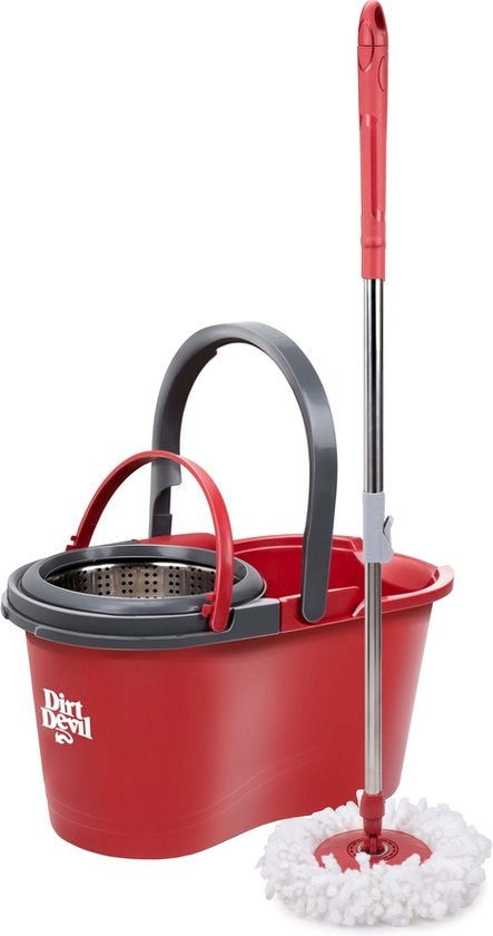 Dirt Devil Système de nettoyage avec essoreuse - 16 L - 17⌀ x 98 - 118 CM - Rouge