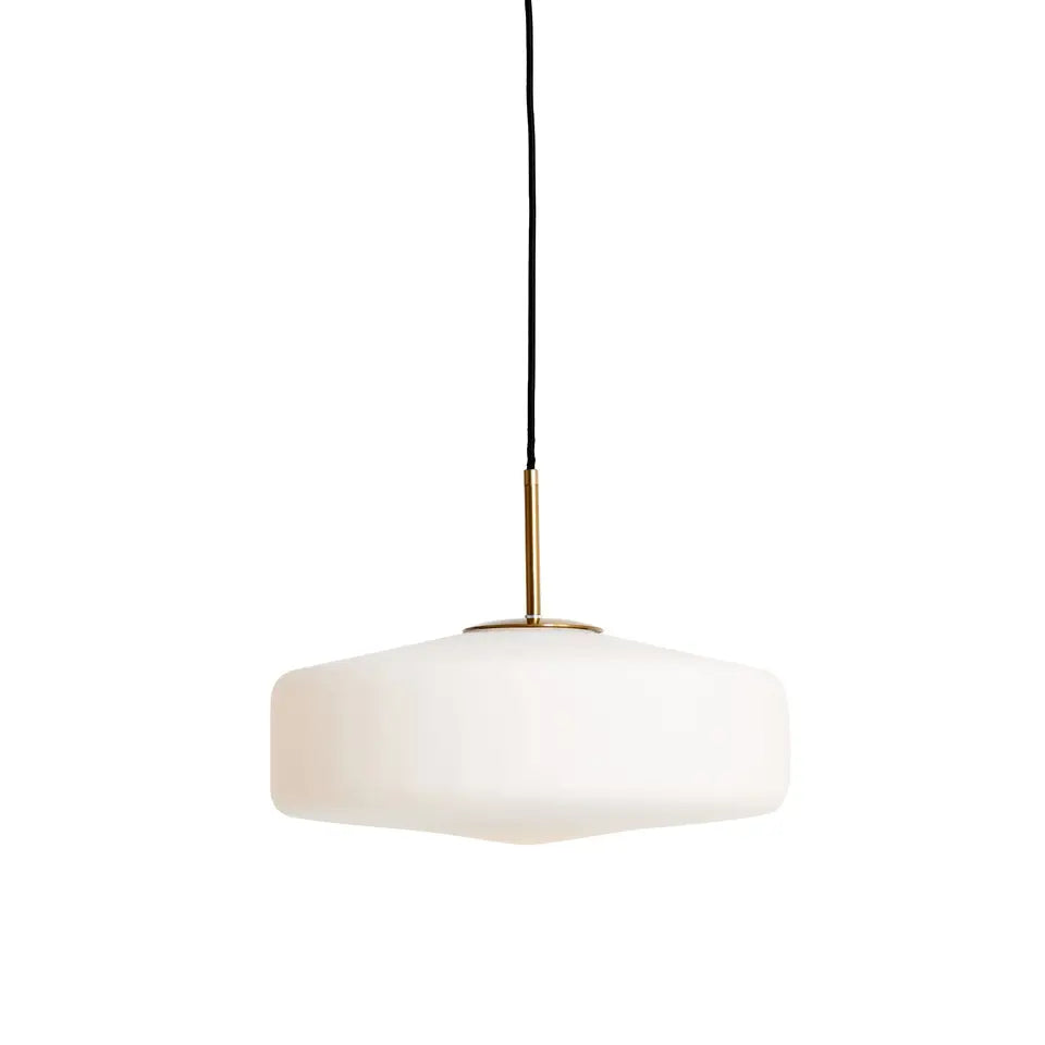 Suspension Light & Living Pleat Blanche – Ø 40 cm – Lampe moderne en verre pour le salon et l'entrée – Style industriel – Source lumineuse non incluse – Douille E27