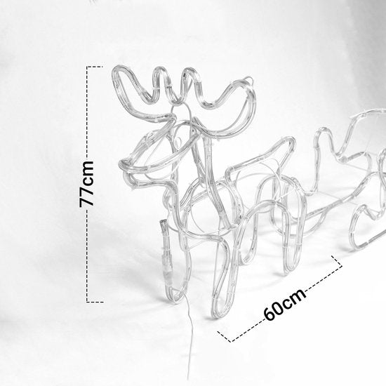 Westfalia Éclairage extérieur - Renne avec traîneau - Blanc chaud