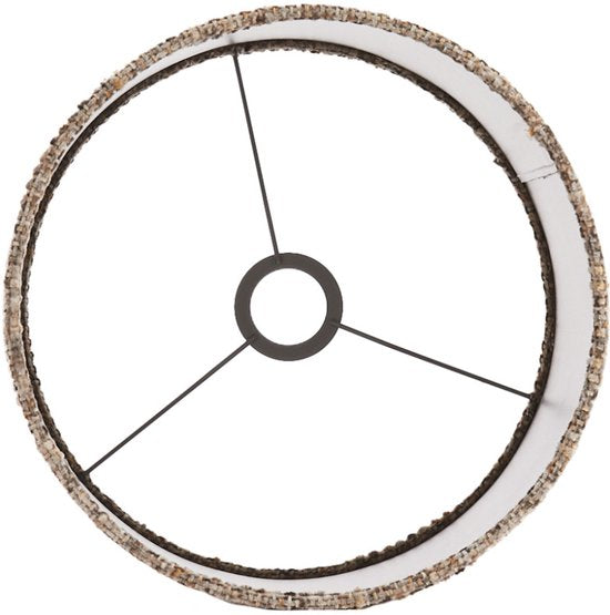 Light & Living - abat-jour - Osire - gris - tissu - Ø 30 cm - E27 - 2230988