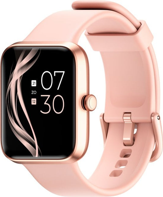Montre Connectée - Lunis - Écran Tactile - Compatible avec Apple & Android, pour Femme et Homme - Or Rose / Rose