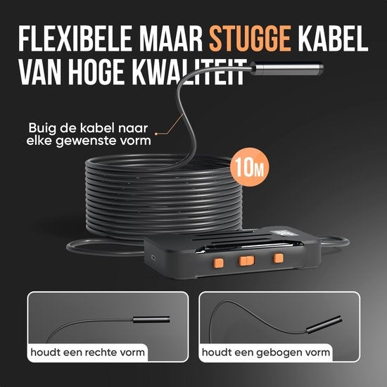 Strex Inspection Camera 10M - Android/IOS - IP68 Waterproof - 1080P HD - LED Illumination - Endoscope - Caméra d'inspection - Inspecter avec le téléphone