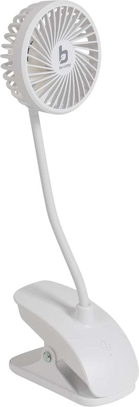 Bo-Camp - Ventilateur de table avec pince - Flex - Rechargeable