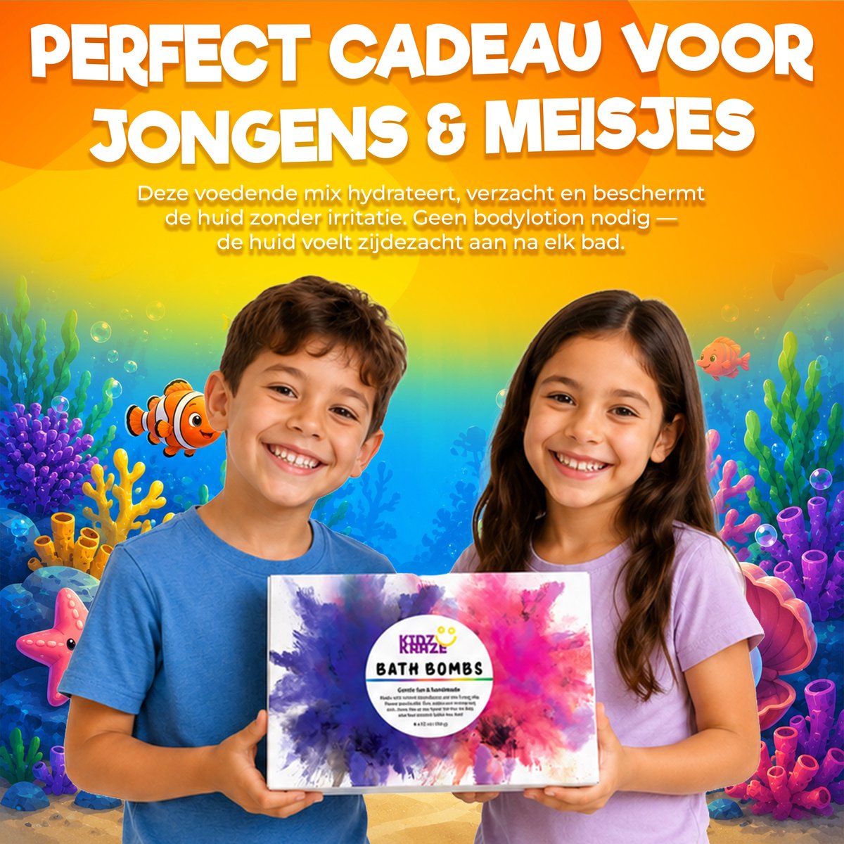 Kidzkraze Boules effervescentes, lot de 6 - Bombes de bain pour enfants