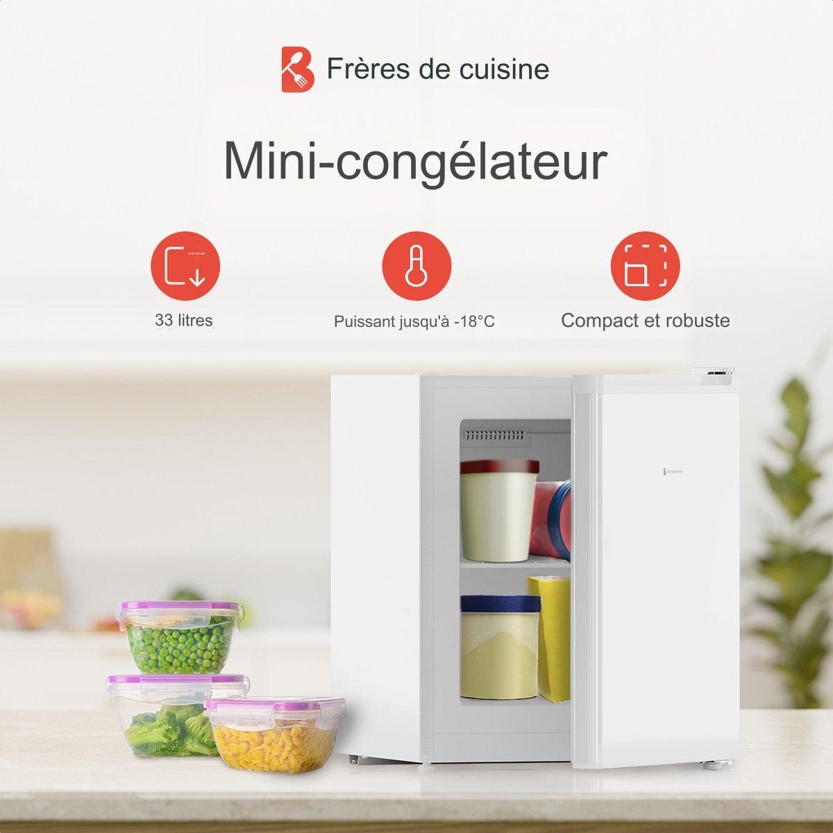 Mini Freezer KitchenBrothers - Compact - 44x47x51 cm - Blanc