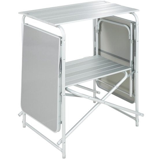 Tectake - cuisine de camping dim. 172 x 52 x 104cm noir - 403344