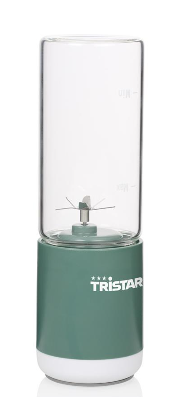 Mini-mixeur Tristar To Go – Mixeur à smoothies portable – Rechargeable par USB – 280 ml – Vert