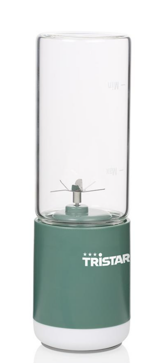Mini-mixeur Tristar To Go – Mixeur à smoothies portable – Rechargeable par USB – 280 ml – Vert