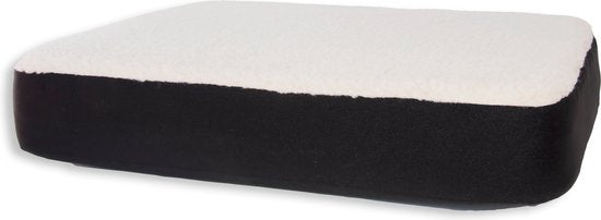 Coussin de siège Dualuxe avec gel pour le soutien de la posture - Confortable pour le dos et le bassin - Prévient les plaintes - Caoutchouc en mousse - Noir/Beige