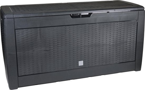 Boîte de rangement de jardin - Lifetime Garden - avec roues et poignées - 310L - Noir
