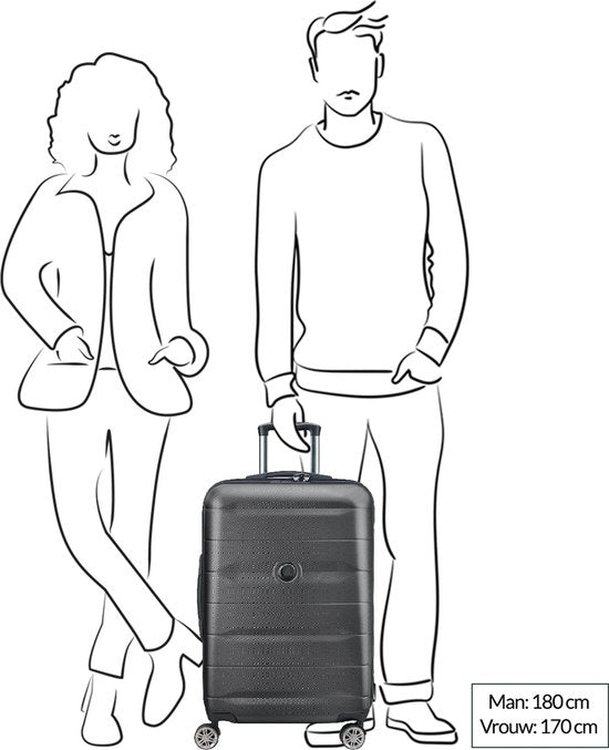 Delsey Comete Plus Valise à roulettes - 67 cm - Noir