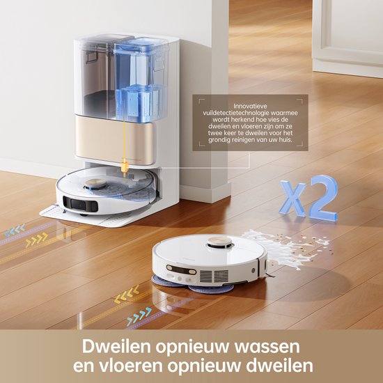 Dreame L10s Pro Ultra Heat - Robot aspirateur avec fonction de lavage à l'eau chaude - Détection et évitement d'obstacles