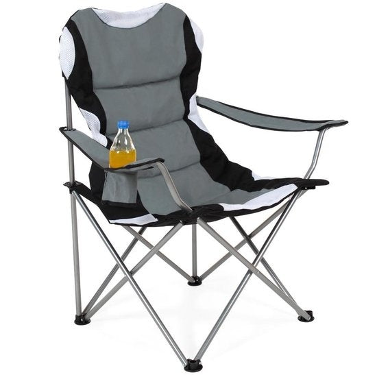 Tectake Chair Basic Camping Chair - Pliable - Gris/Noir