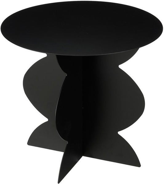 Table d'appoint Rafi de Mica Decorations - H40 x Ø45 cm - Fer - Noir