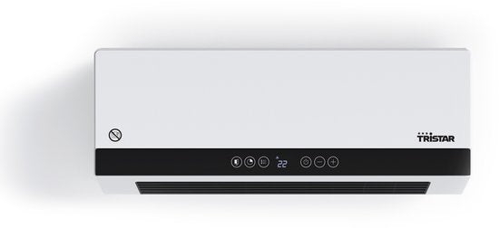 Tristar KA-5210 Poêle électrique en céramique - 2000W - avec minuterie, télécommande et fonction ventilateur - montage mural - économe en énergie