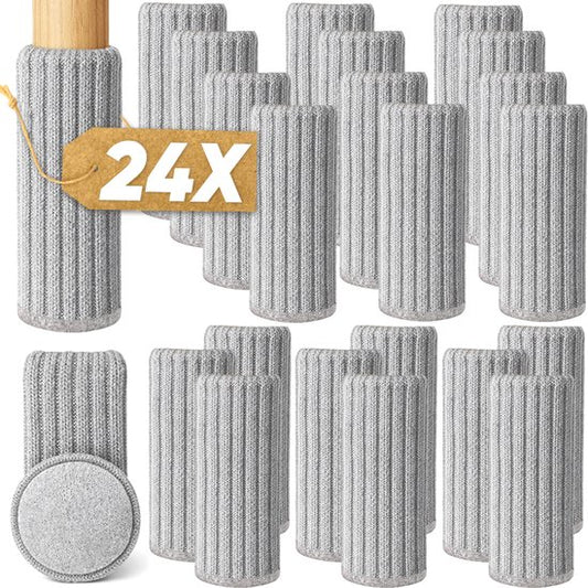 Protège-pieds de chaise Vaive - Protège-sol - Chaussettes pour pieds de chaise - Embouts pour pieds de chaise - Protège-pieds de chaise - Chaussettes pour chaise - Gris