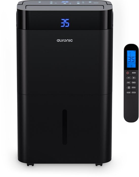 Déshumidificateur et purificateur d'air Auronic - Better Plus Series - Déshumidifie 30L par jour - Réservoir d'eau de 5L - Chambre à coucher, salle de bain, salon et bureau - Dévoreur d'humidité pour la maison - Noir