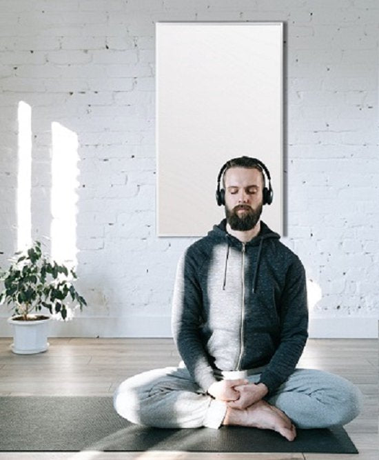 Sunet Panneau chauffant infrarouge 720W - Panneau infrarouge - Télécommande App et wifi - Certification TUV - Blanc - Télécommande App et wifi - 595mm x 1195mm