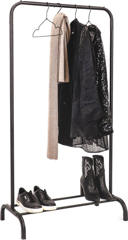 Porte-vêtements Housevitamin Noir - Capacité de charge jusqu'à 30 kg - 80 x 40 x 150 cm