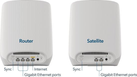 NETGEAR Orbi RBK762S - Mesh WiFi - Amplificateur WiFi - WiFi 6 - 5400 Mbps - Tri-bande - 2-Pack