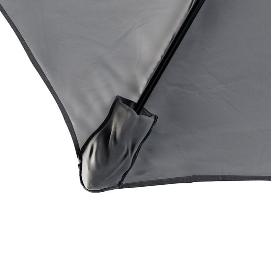 Parasol à mât Tristar - 300 cm, rond - Jardin et balcon - Inclinable - Housse de protection incluse - PA-7903 - Gris foncé