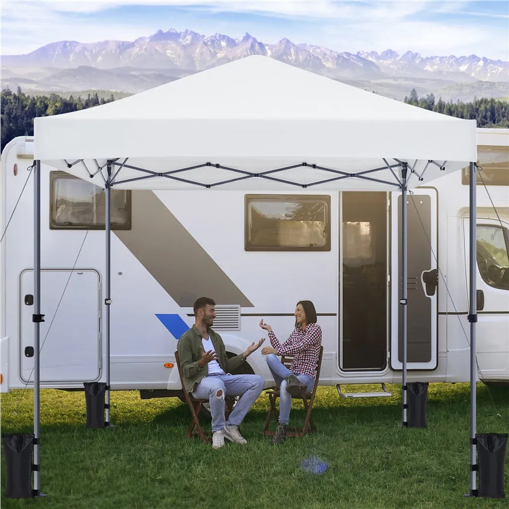 Tente de fête pliable Yaheetech 3 x 3 m - Blanche - Pavillon pop-up avec protection UV50+