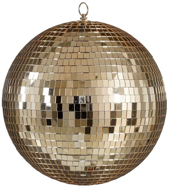 Mica Decorations Boule de Noël disco - Ø 30 cm - Champagne