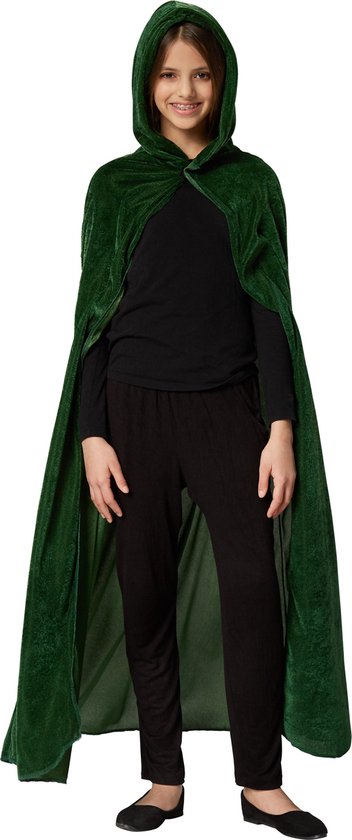 dressforfun - Mystic cape en velours vert 116 cm - déguisement costume halloween déguisement fête déguisement carnaval déguisement fête déguisement carnaval - 301850
