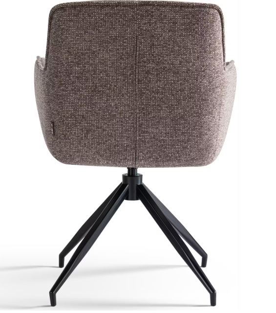 Criks Design Charly Chaise de salle à manger pivotante | Marron | 63 x 63 x 52 cm