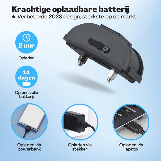 Collier Anti-aboiement Pro - Collier d'éducation sans choc - pour petits et grands chiens - étanche - rechargeable - vibration et audio - 2 colliers supplémentaires