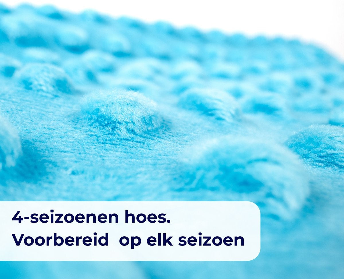 Kalm 4-season Verzwaringsdeken Hoes Kinderen - Duvet Cover Kids 100x150 cm - Fleece Deken Kinderen en Baby - Blauw