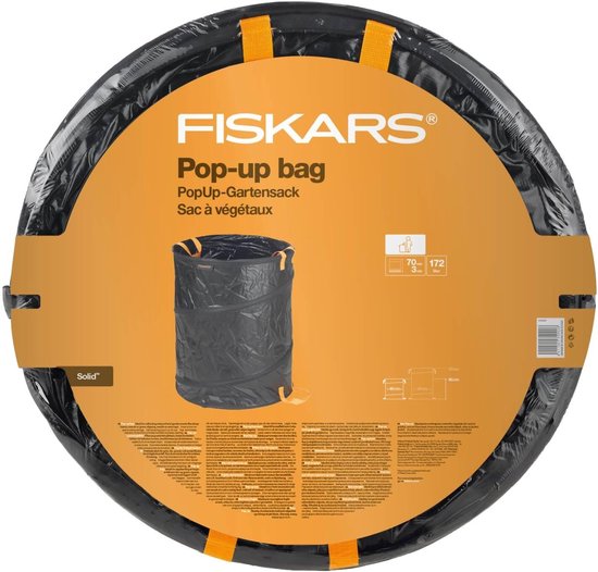 Sac à déchets de jardin Fiskars - Sac de jardin Solid™ - Sac à déchets de jardin pliable - pop-up - 172 litres